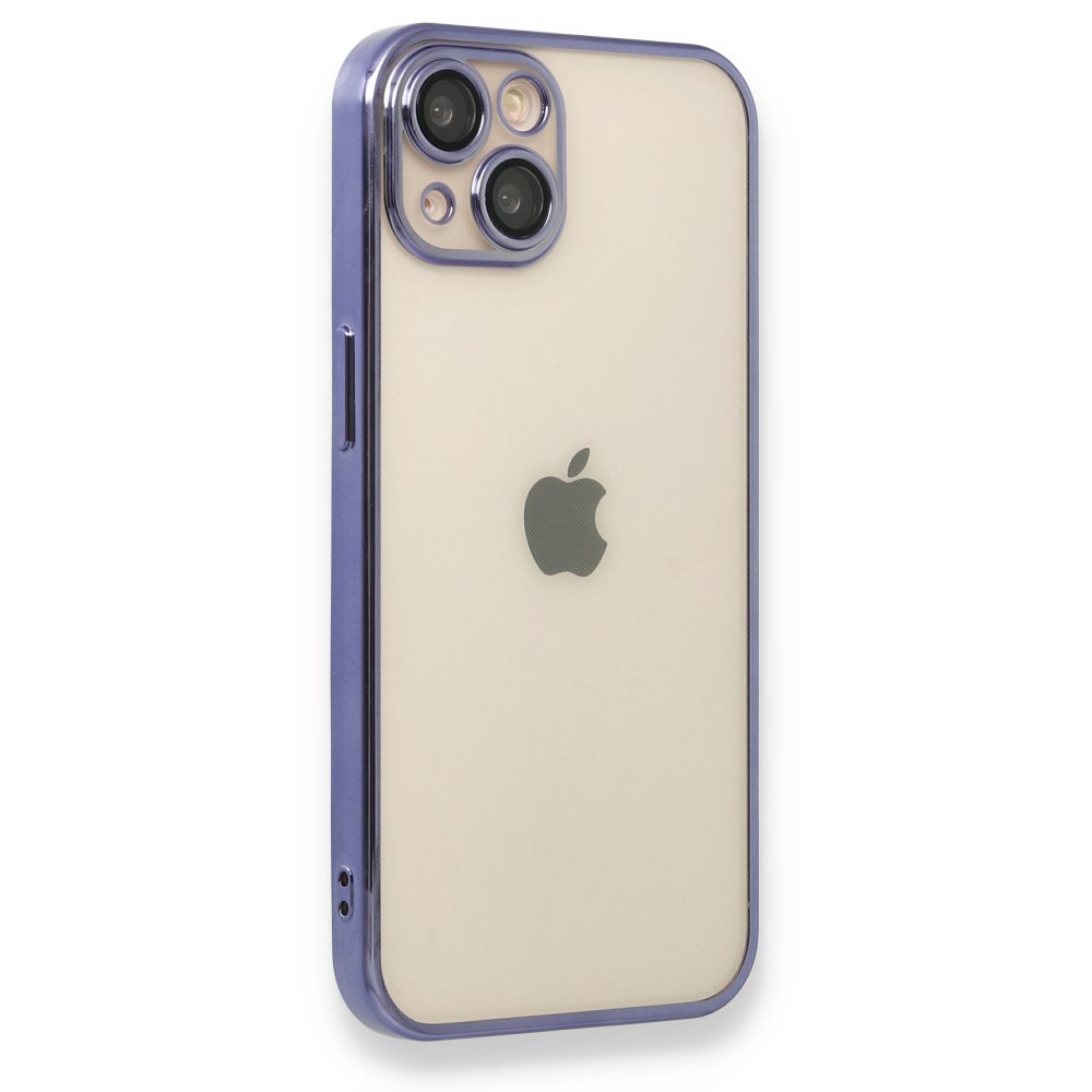 Newface iPhone 14 Kılıf Razer Lensli Silikon - Mor