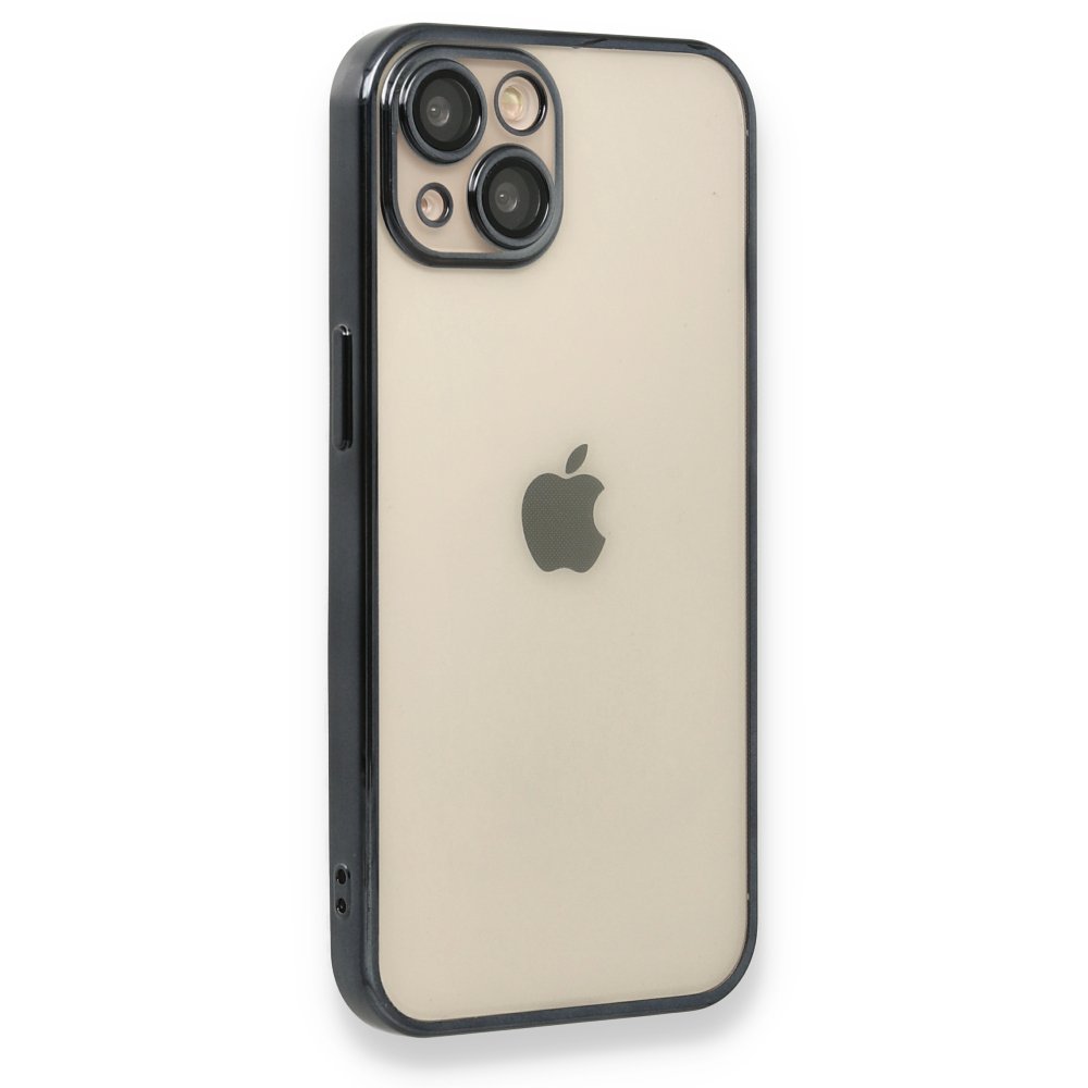 Newface iPhone 14 Plus Kılıf Razer Lensli Silikon - Siyah