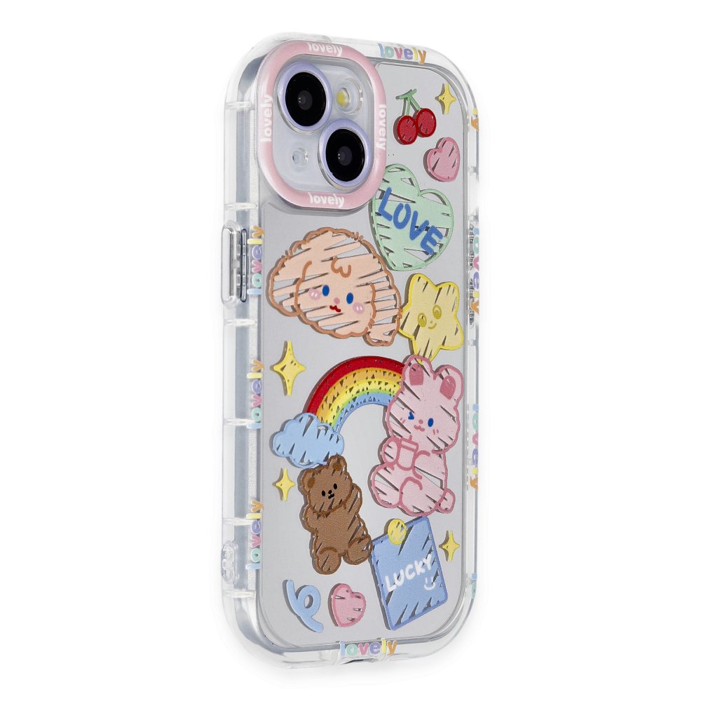 Newface iPhone 13 Kılıf Reflexion Desenli Kapak - Desen 4