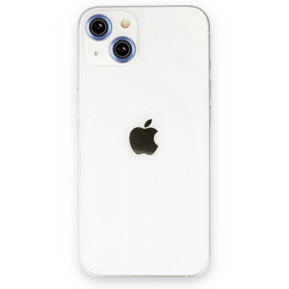Newface iPhone 13 Mini Metal Kamera Lens - Mavi