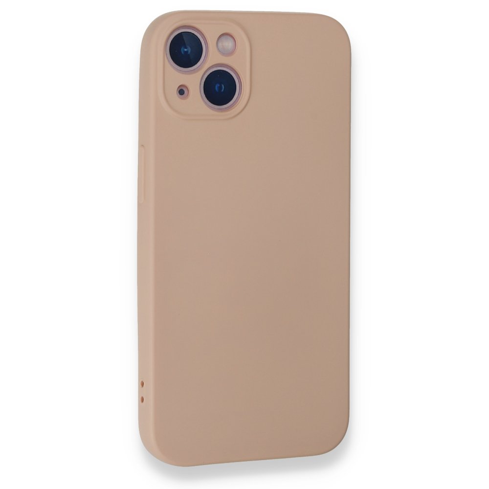 Newface iPhone 13 Mini Kılıf Nano içi Kadife Silikon - Pudra