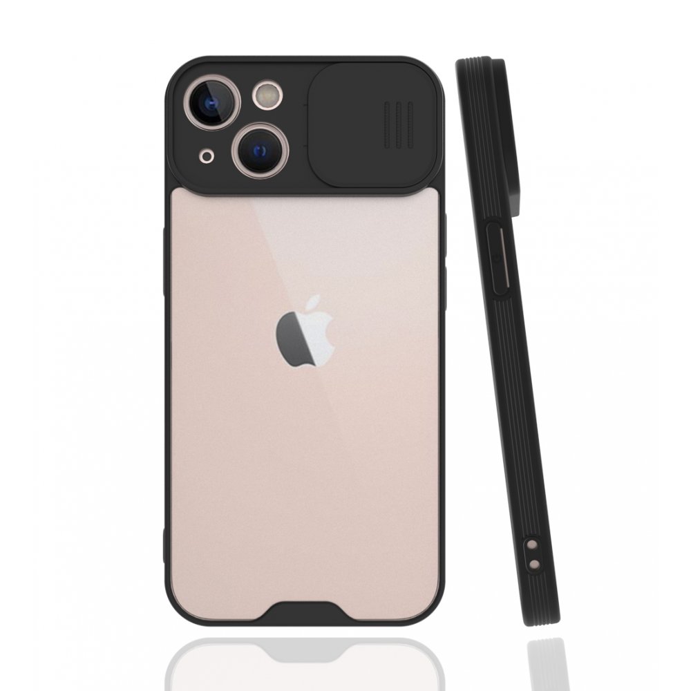 Newface iPhone 13 Mini Kılıf Platin Kamera Koruma Silikon - Siyah
