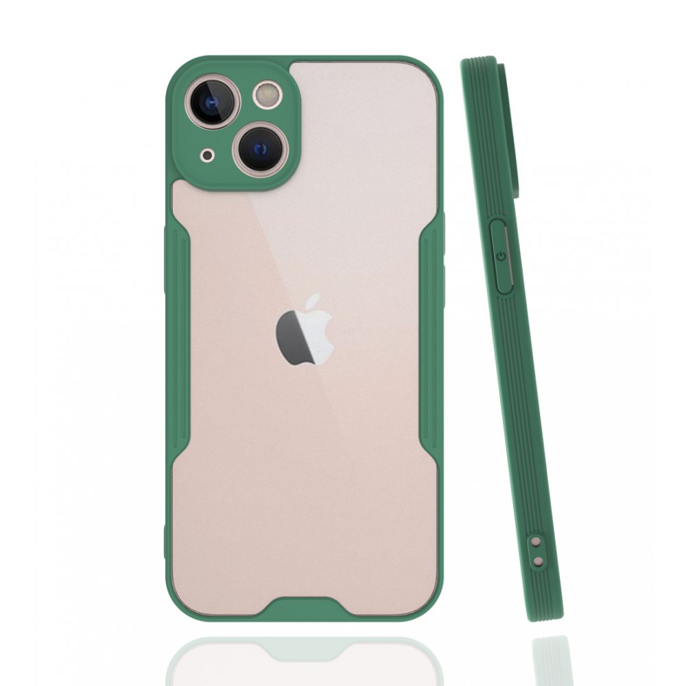 Newface iPhone 13 Mini Kılıf Platin Silikon - Yeşil
