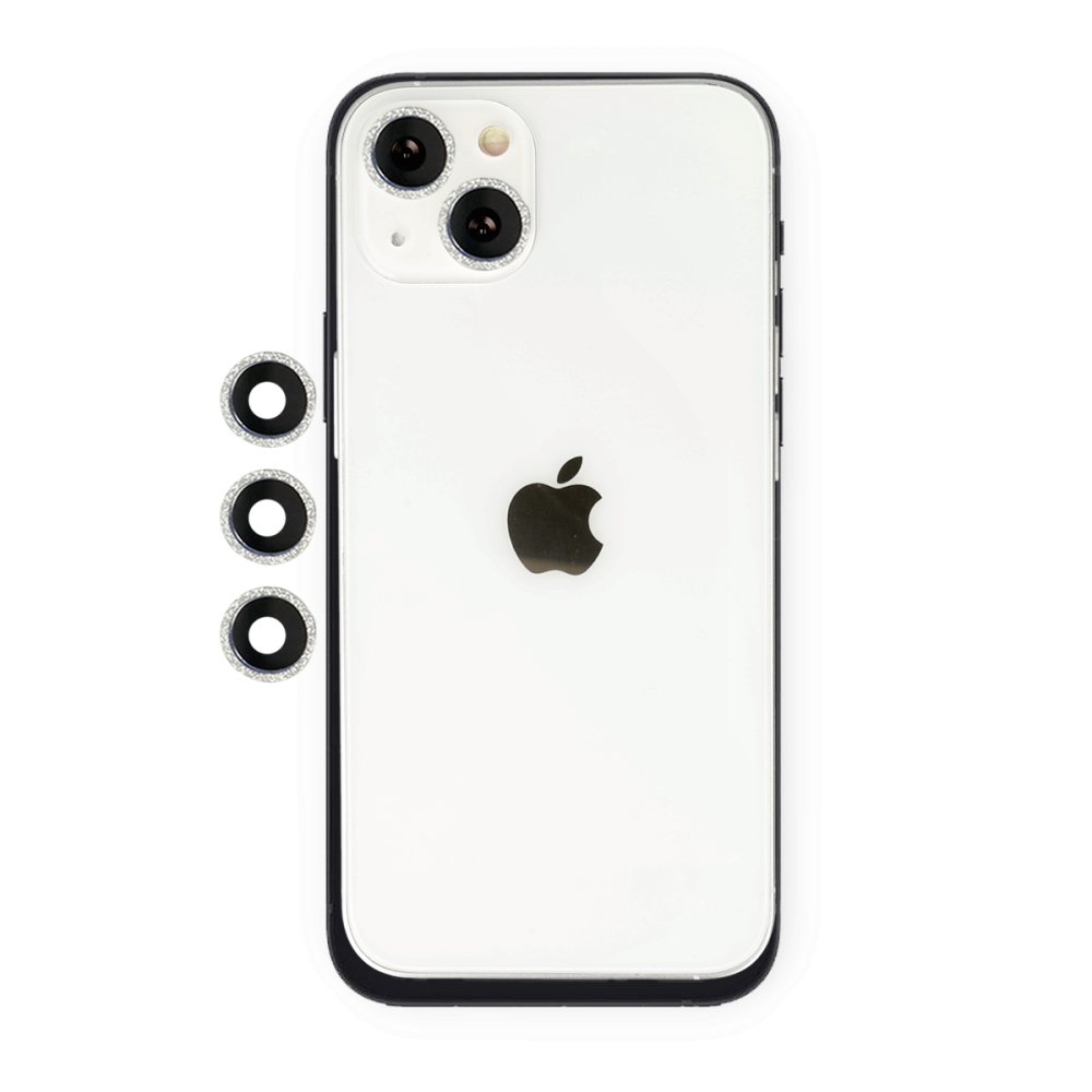 Newface iPhone 13 Mini Shine Kamera Lens - Gümüş