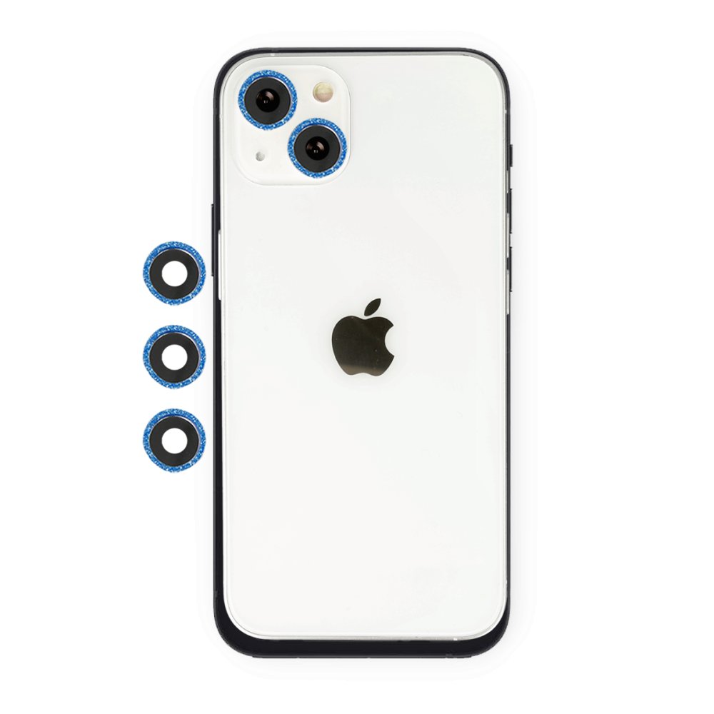 Newface iPhone 13 Mini Shine Kamera Lens - Mavi