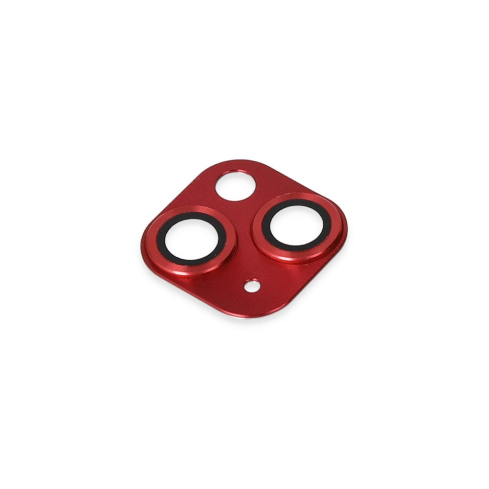 Newface iPhone 13 Pers Alüminyum Kamera Lens - Kırmızı