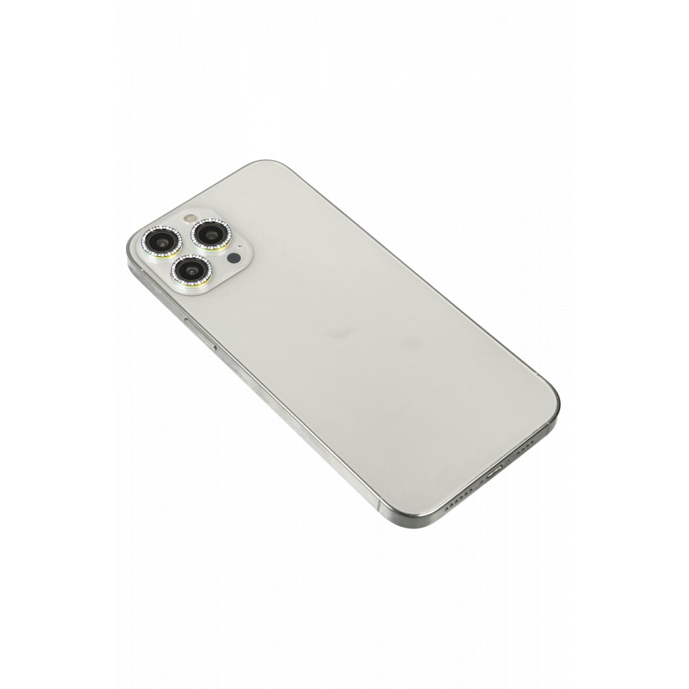 Newface iPhone 13 Pro Max Diamond Kamera Lens - Rainbow