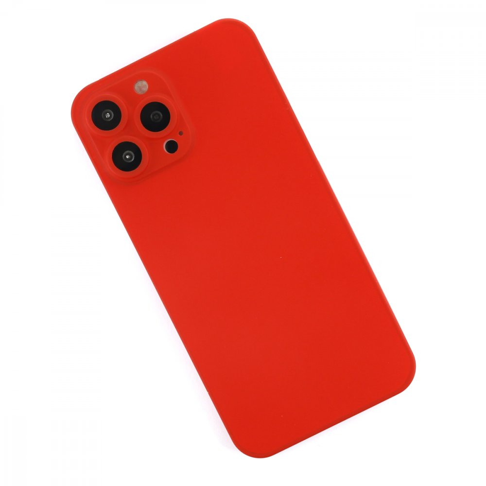 Newface iPhone 13 Pro Kılıf 360 Full Body Silikon Kapak - Kırmızı