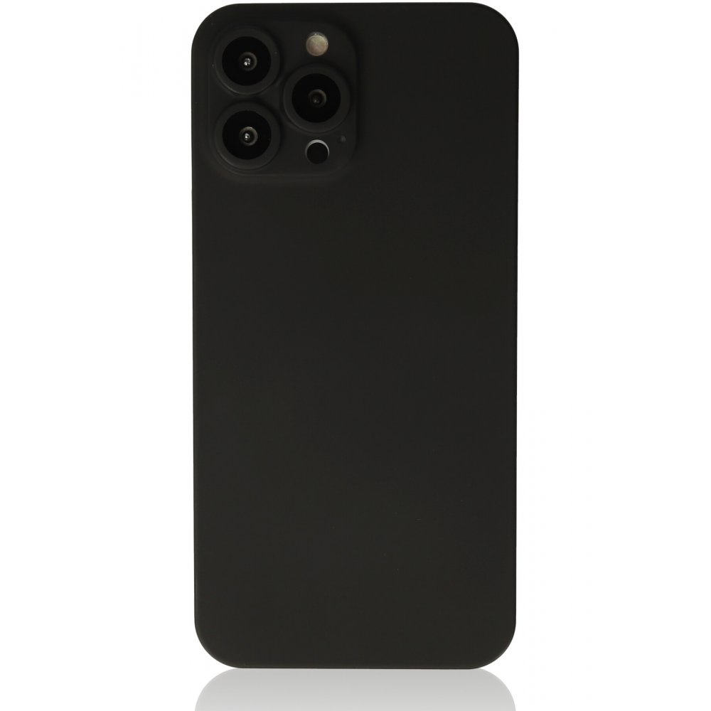 Newface iPhone 13 Pro Kılıf 360 Hayalet Full Body Silikon Kapak - Siyah