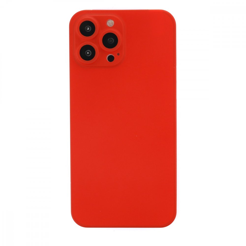 Newface iPhone 13 Pro Kılıf 360 Mat Full Body Silikon Kapak - Kırmızı