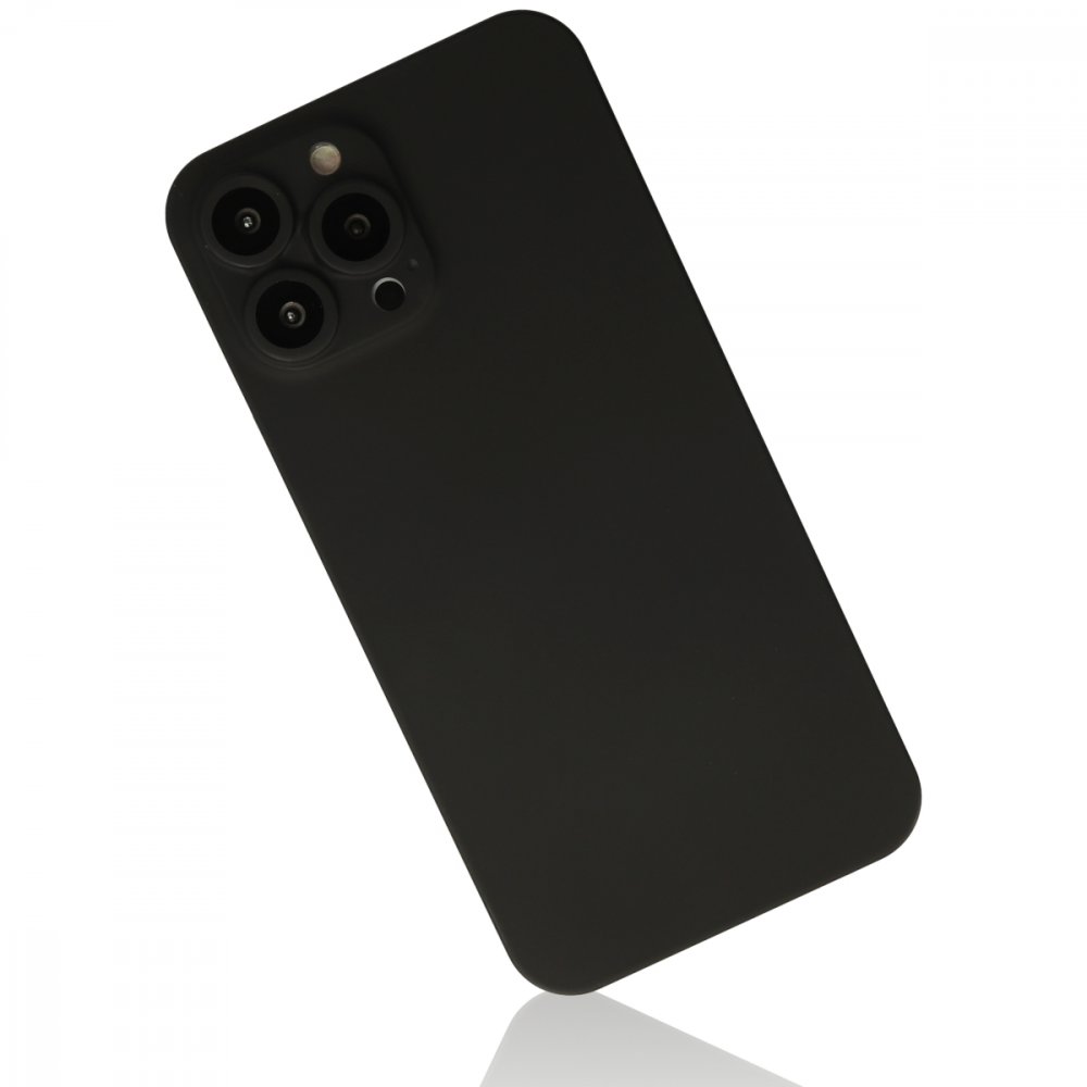 Newface iPhone 13 Pro Kılıf 360 Mat Full Body Silikon Kapak - Siyah
