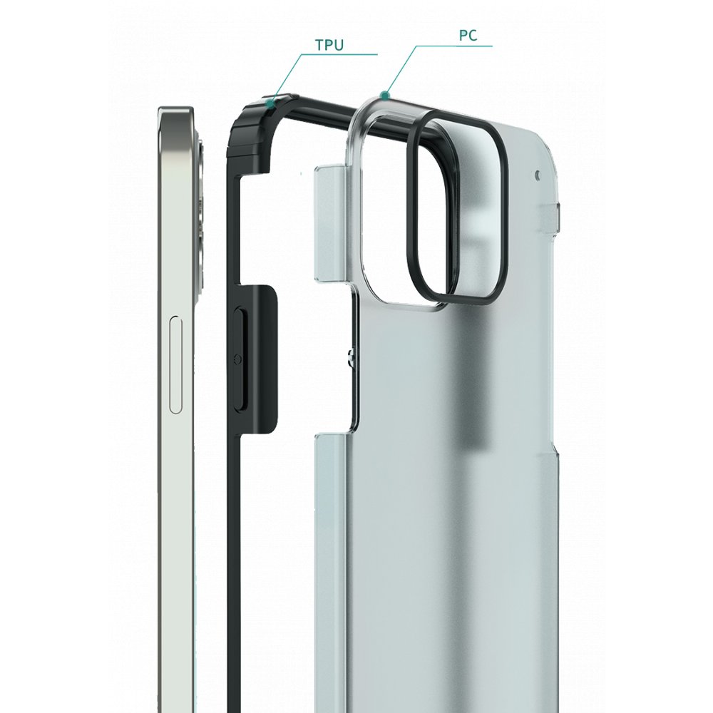 Newface iPhone 13 Pro Kılıf Armor Shield Silikon - Siyah