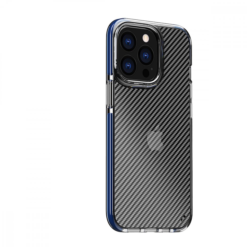 Newface iPhone 13 Pro Kılıf Bambi Karbon Silikon - Mavi