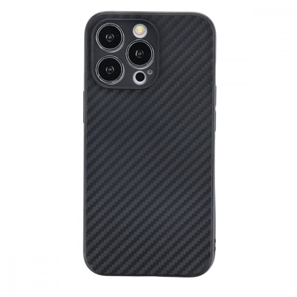 Newface iPhone 13 Pro Kılıf Carbonix Silikon - Siyah