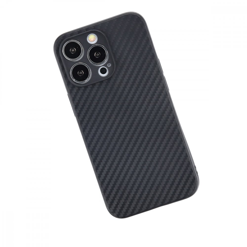 Newface iPhone 13 Pro Kılıf Carbonix Silikon - Siyah