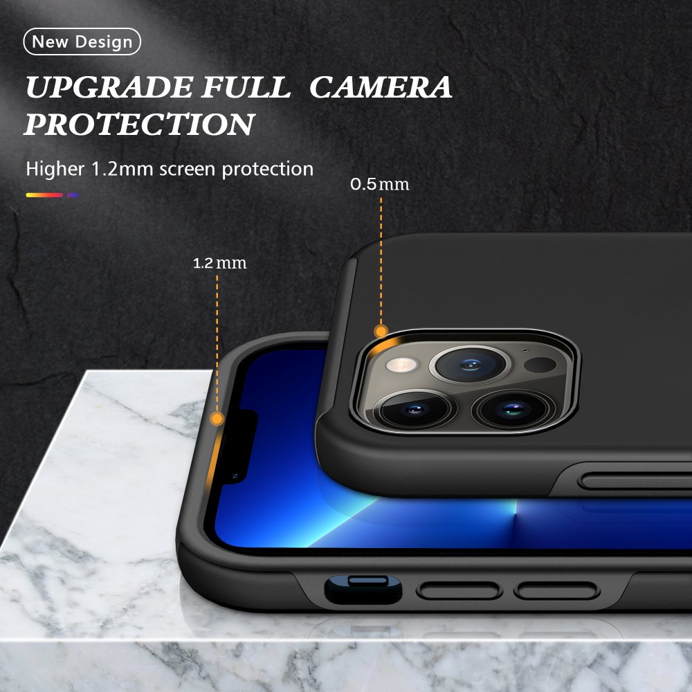 Newface iPhone 13 Pro Kılıf Elit Yüzüklü Kapak - Siyah