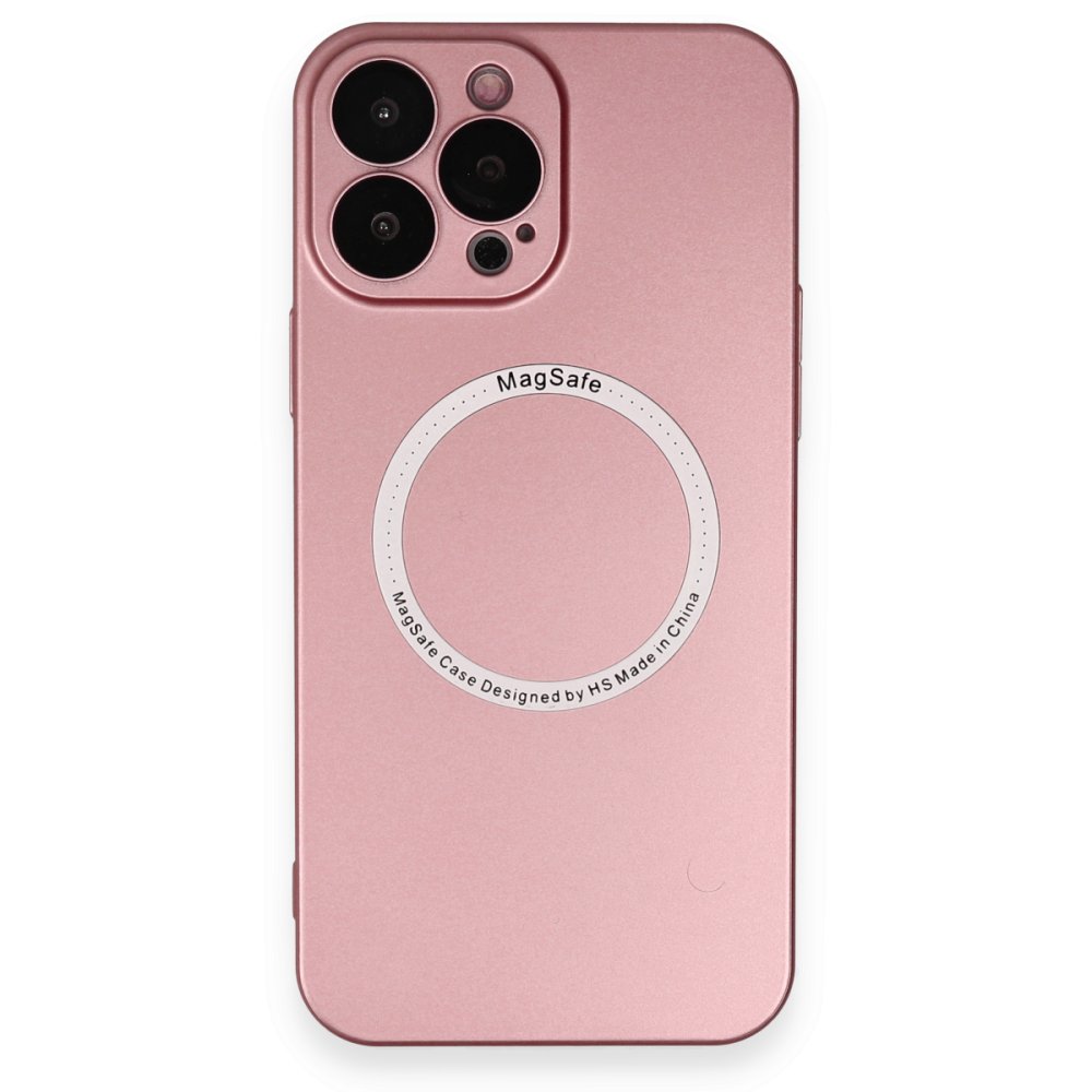 Newface iPhone 13 Pro Kılıf Jack Magneticsafe Lens Silikon - Rose Gold