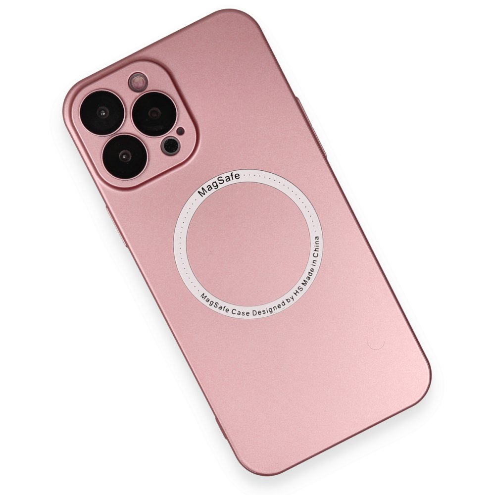 Newface iPhone 13 Pro Kılıf Jack Magneticsafe Lens Silikon - Rose Gold