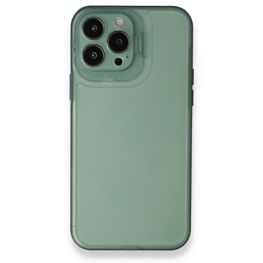 Newface iPhone 13 Pro Kılıf Jumbo Silikon - Koyu Yeşil
