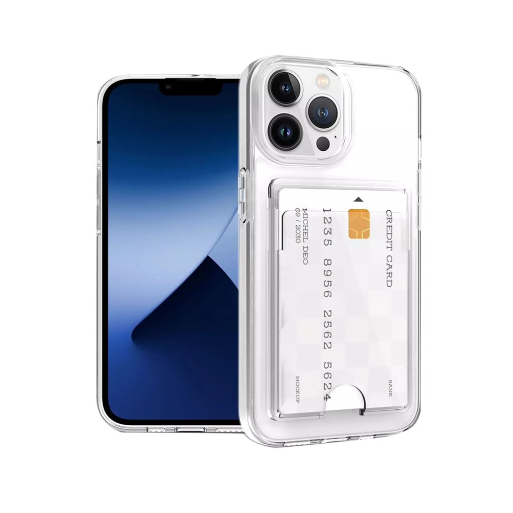 Newface iPhone 13 Pro Kılıf Kart Şeffaf Silikon - Şeffaf