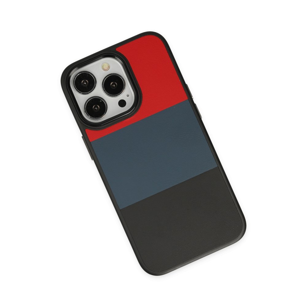 Newface iPhone 13 Pro Kılıf King Kapak - Kırmızı-Siyah