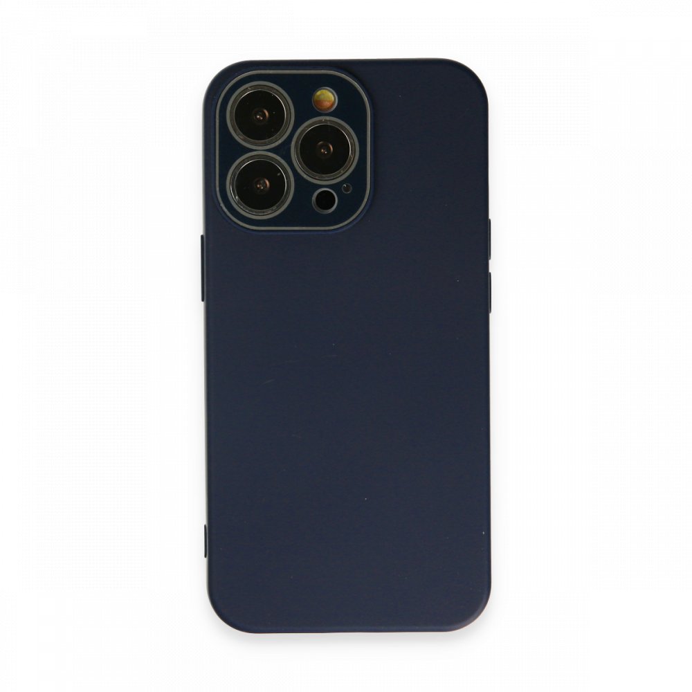 Newface iPhone 13 Pro Kılıf Lansman Glass Kapak - Lacivert