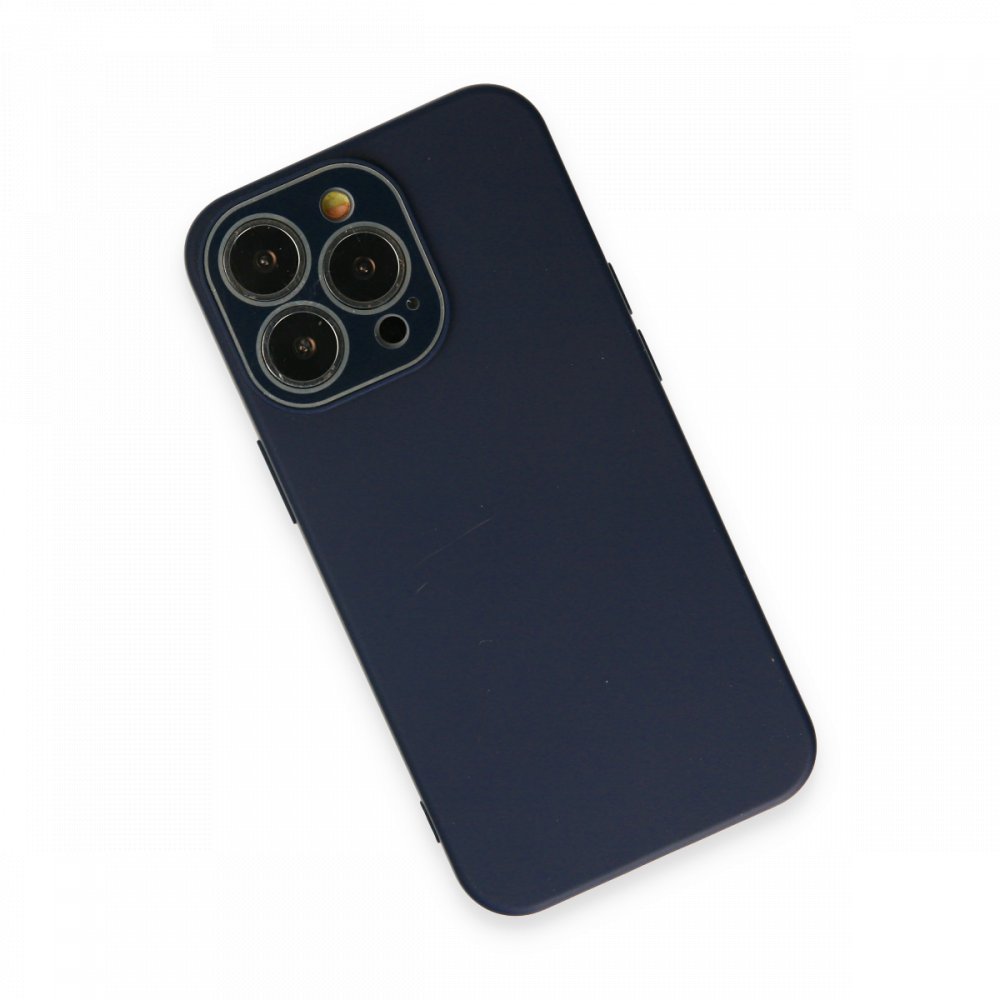 Newface iPhone 13 Pro Kılıf Lansman Glass Kapak - Lacivert
