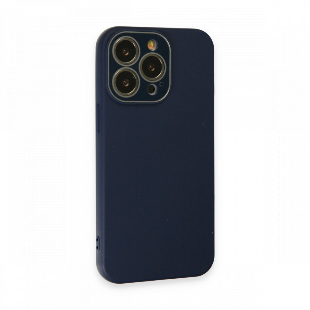 Newface iPhone 13 Pro Kılıf Lansman Glass Kapak - Lacivert