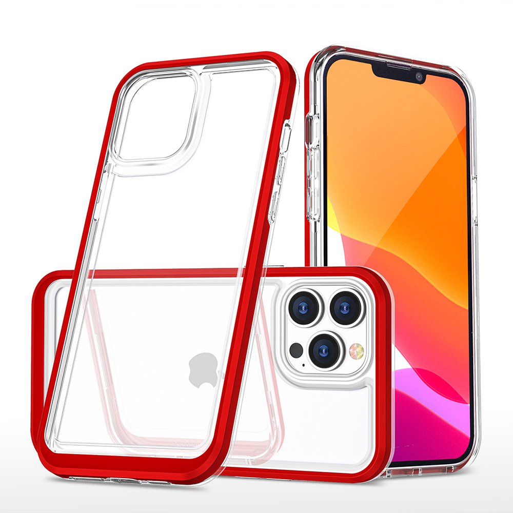 Newface iPhone 13 Pro Kılıf Lims Silikon - Kırmızı