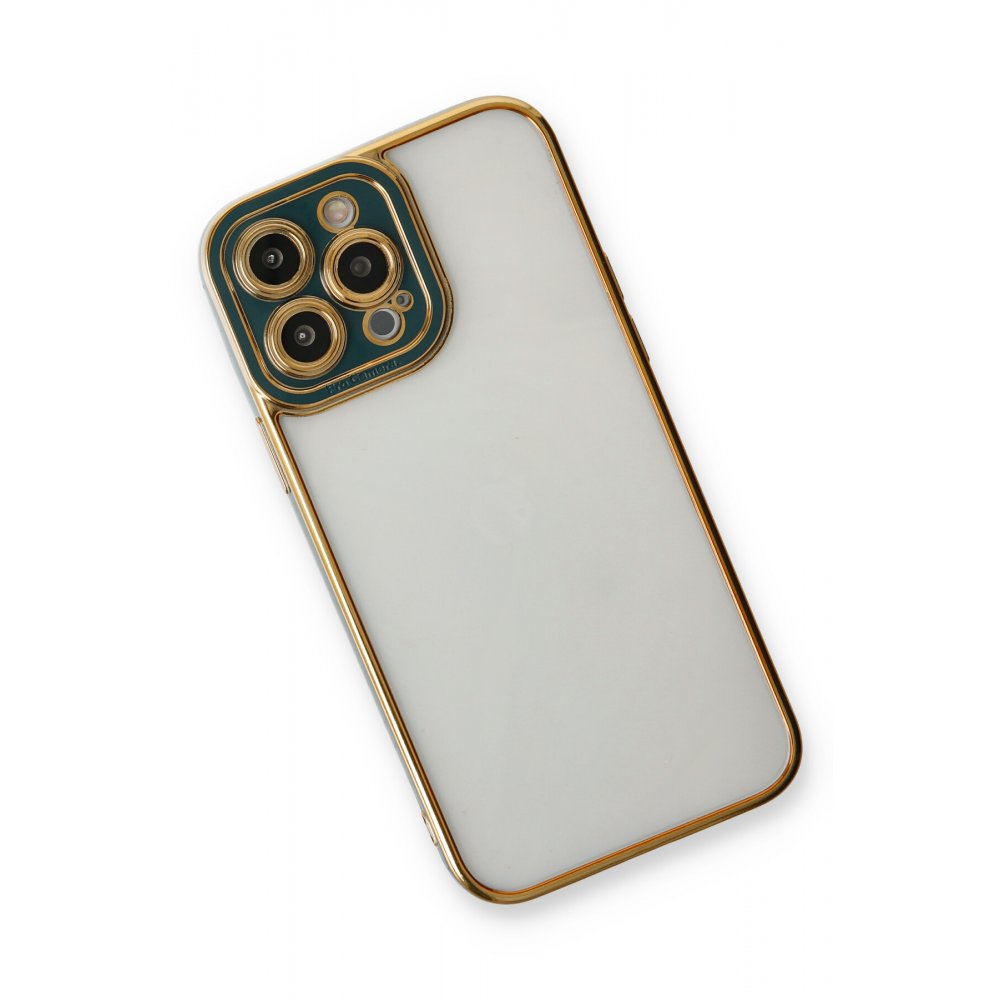 Newface iPhone 13 Pro Max Kılıf Liva Lens Silikon - Yeşil