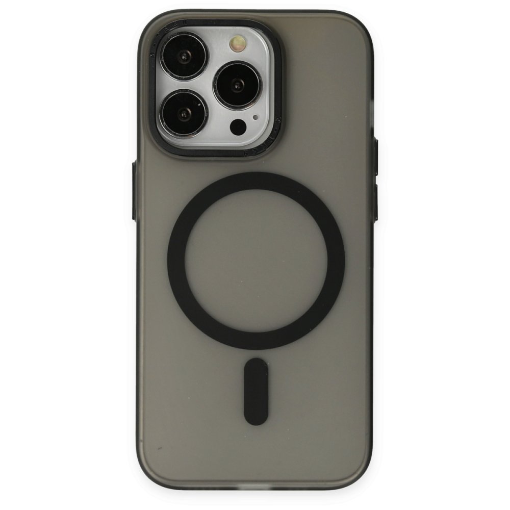 Newface iPhone 13 Pro Kılıf Lodos Magneticsafe Mat Kapak - Siyah