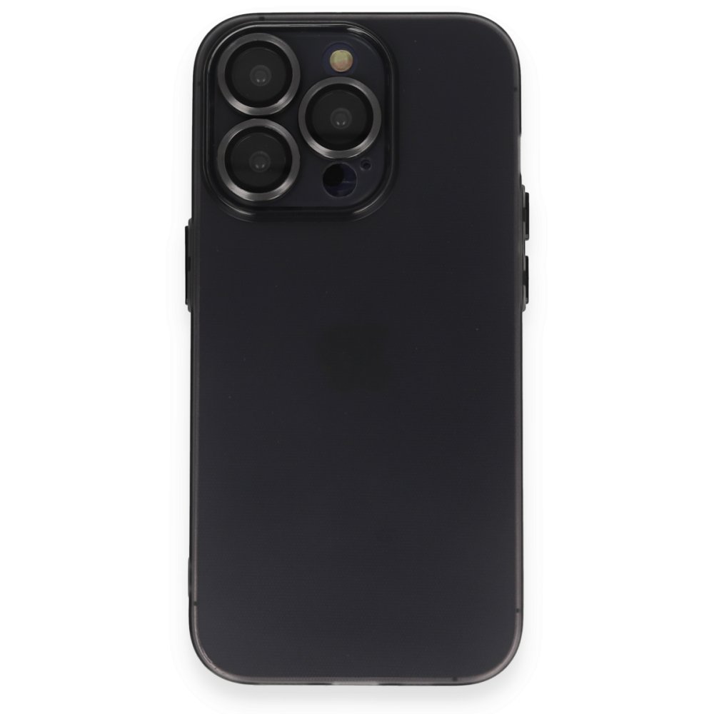 Newface iPhone 13 Pro Kılıf Luko Lens Silikon - Siyah