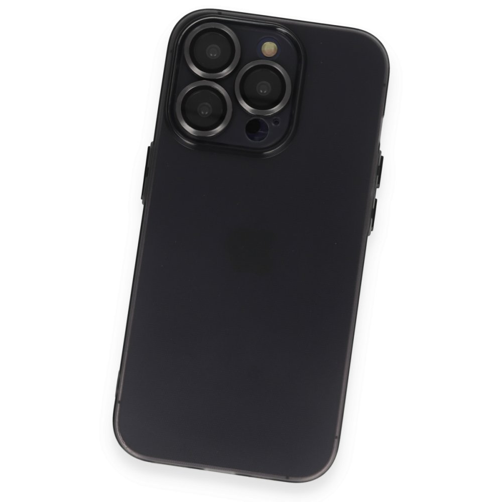 Newface iPhone 13 Pro Kılıf Luko Lens Silikon - Siyah