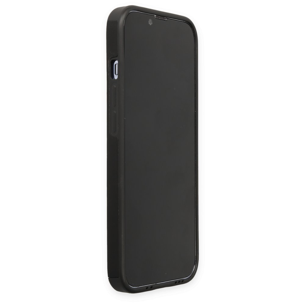 Newface iPhone 13 Pro Kılıf Mega Standlı Silikon - Siyah