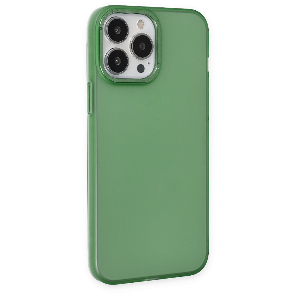 Newface iPhone 13 Pro Kılıf Modos Metal Kapak - Koyu Yeşil