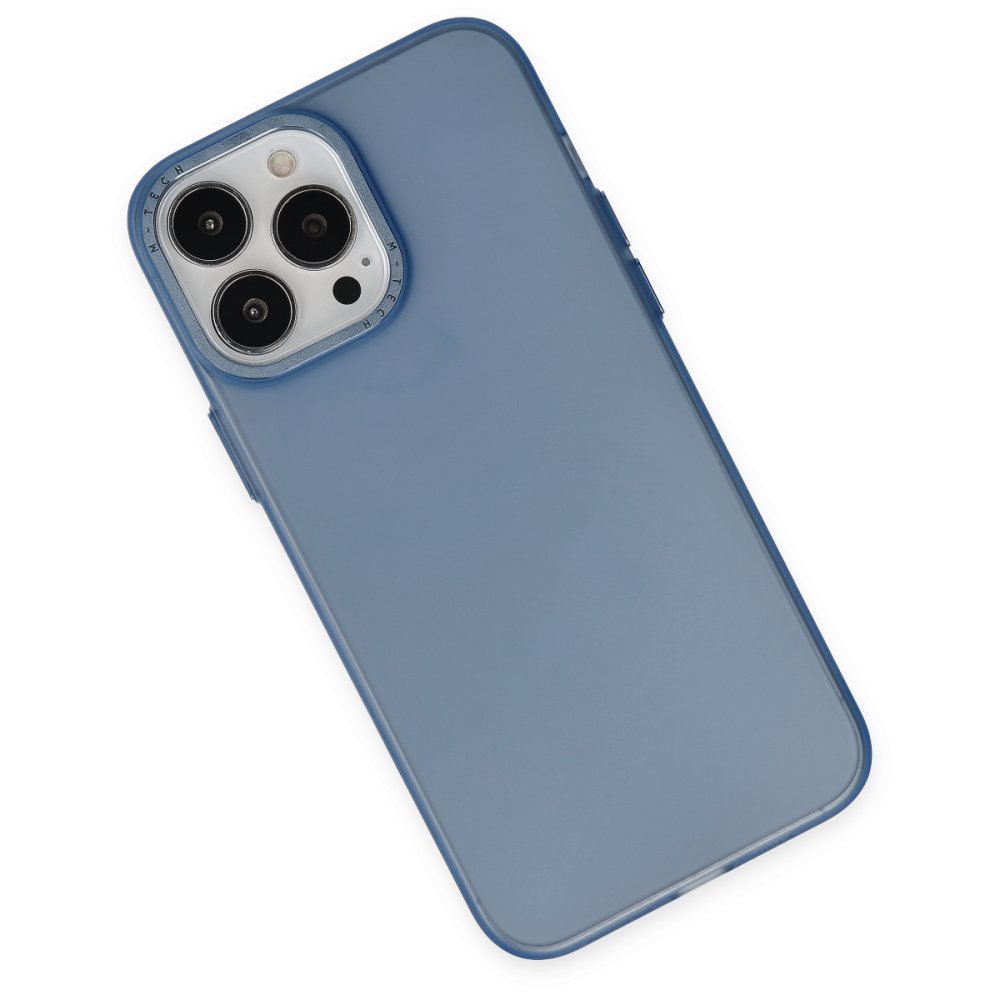 Newface iPhone 13 Pro Kılıf Modos Metal Kapak - Lacivert