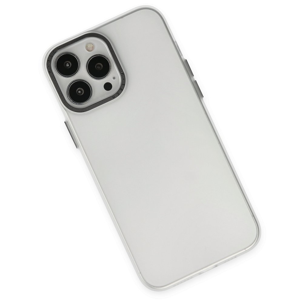 Newface iPhone 13 Pro Kılıf Modos Metal Kapak - Şeffaf
