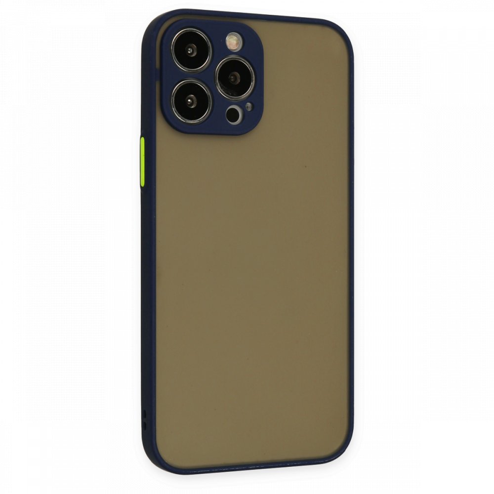 Newface iPhone 13 Pro Kılıf Montreal Silikon Kapak - Lacivert