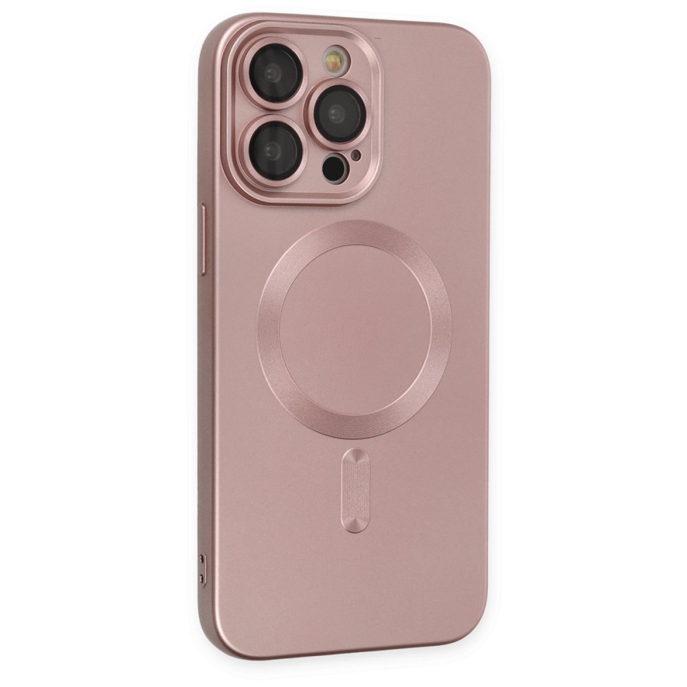 Newface iPhone 13 Pro Kılıf Moshi Lens Magneticsafe Silikon - Rose Gold