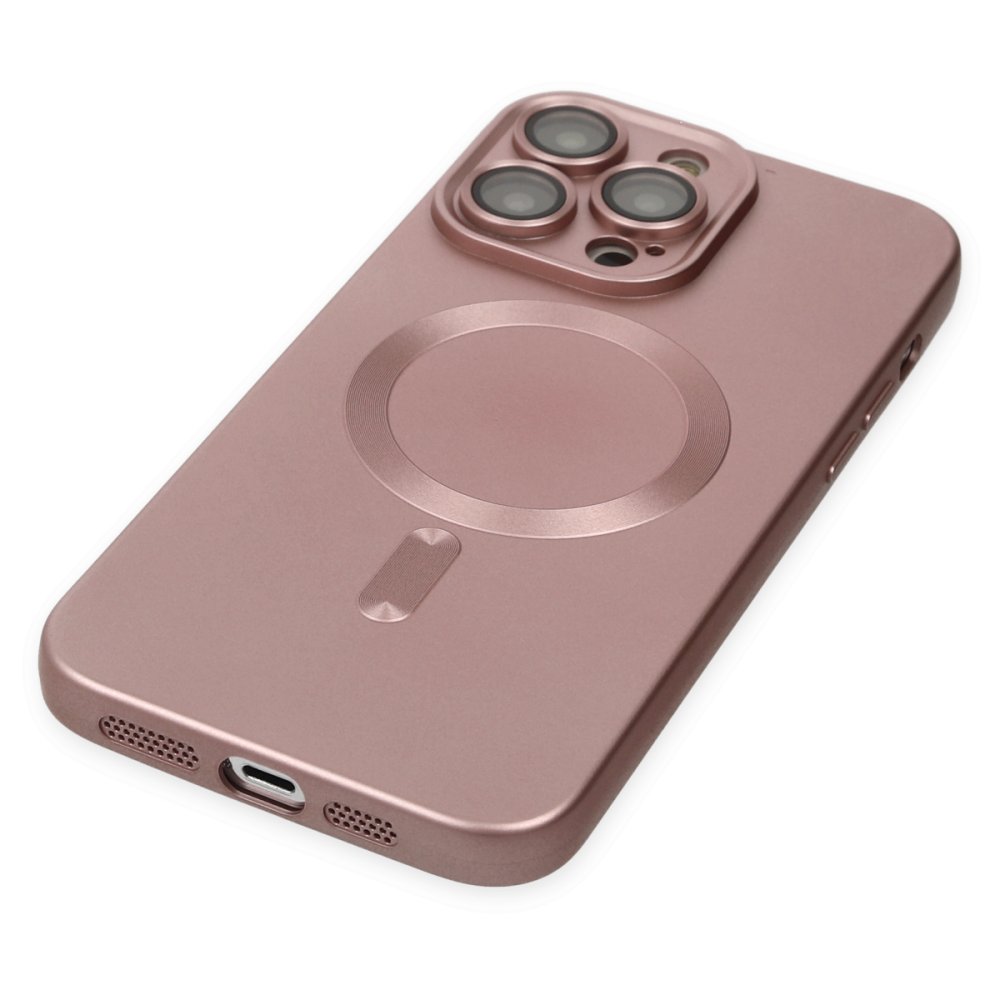 Newface iPhone 13 Pro Kılıf Moshi Lens Magneticsafe Silikon - Rose Gold