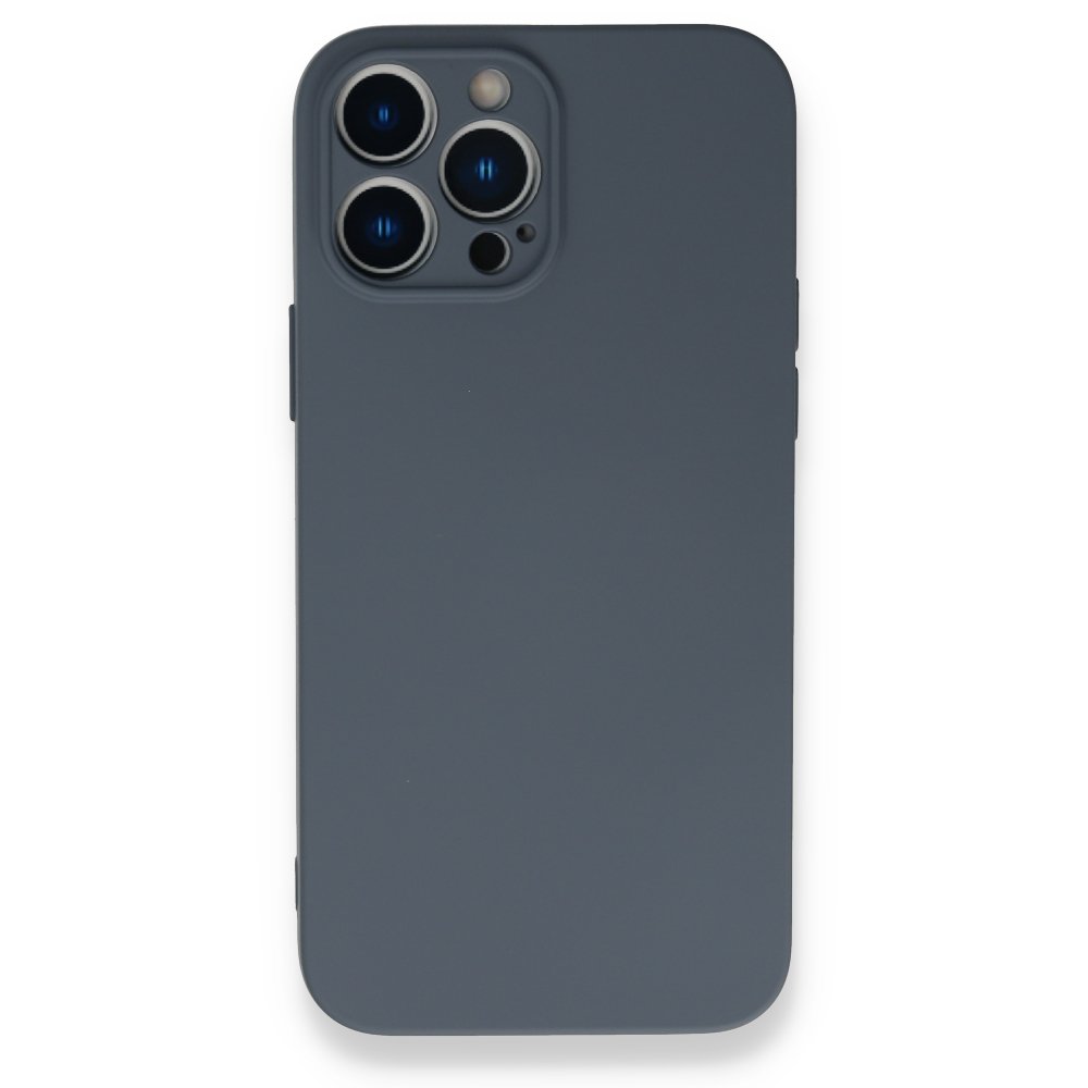 Newface iPhone 13 Pro Kılıf Nano içi Kadife  Silikon - Gri