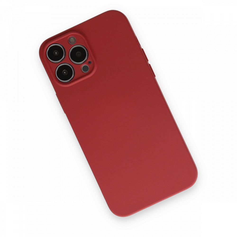 Newface iPhone 13 Pro Kılıf Nano içi Kadife Silikon - Kiremit