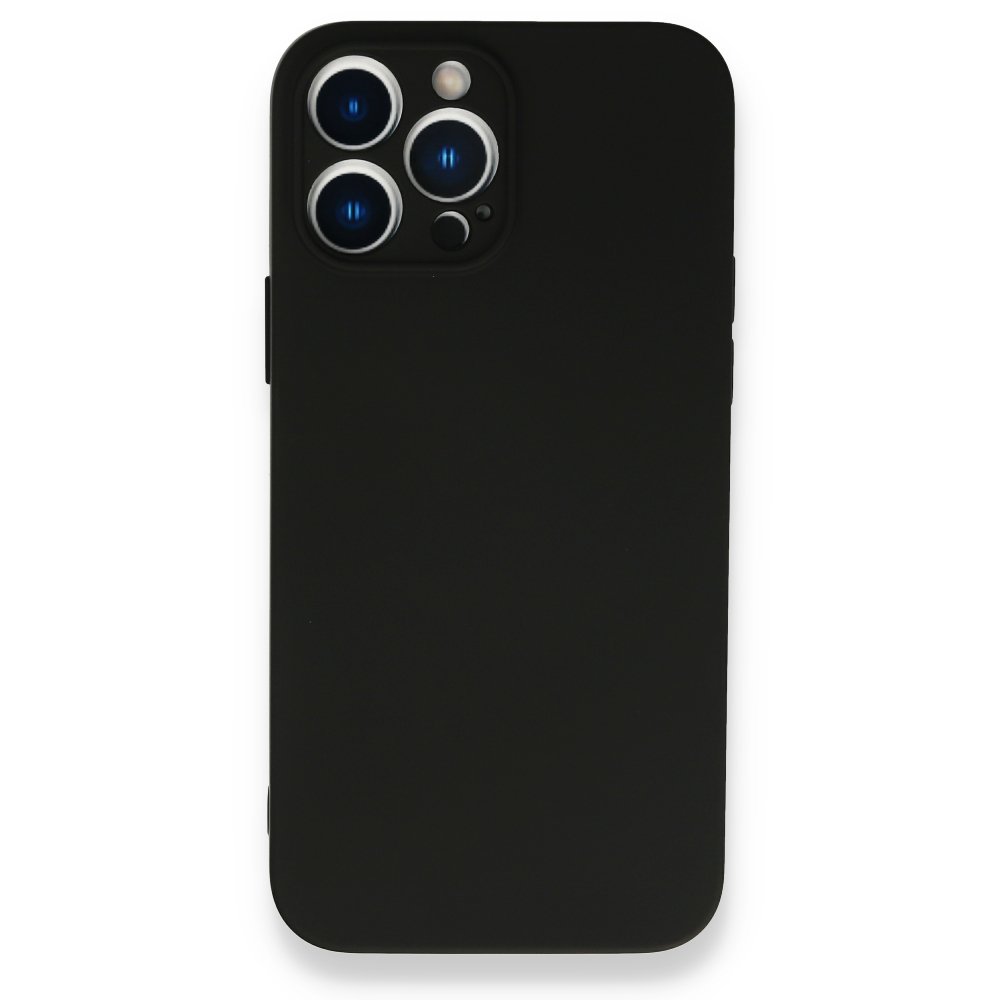 Newface iPhone 13 Pro Kılıf Nano içi Kadife  Silikon - Siyah