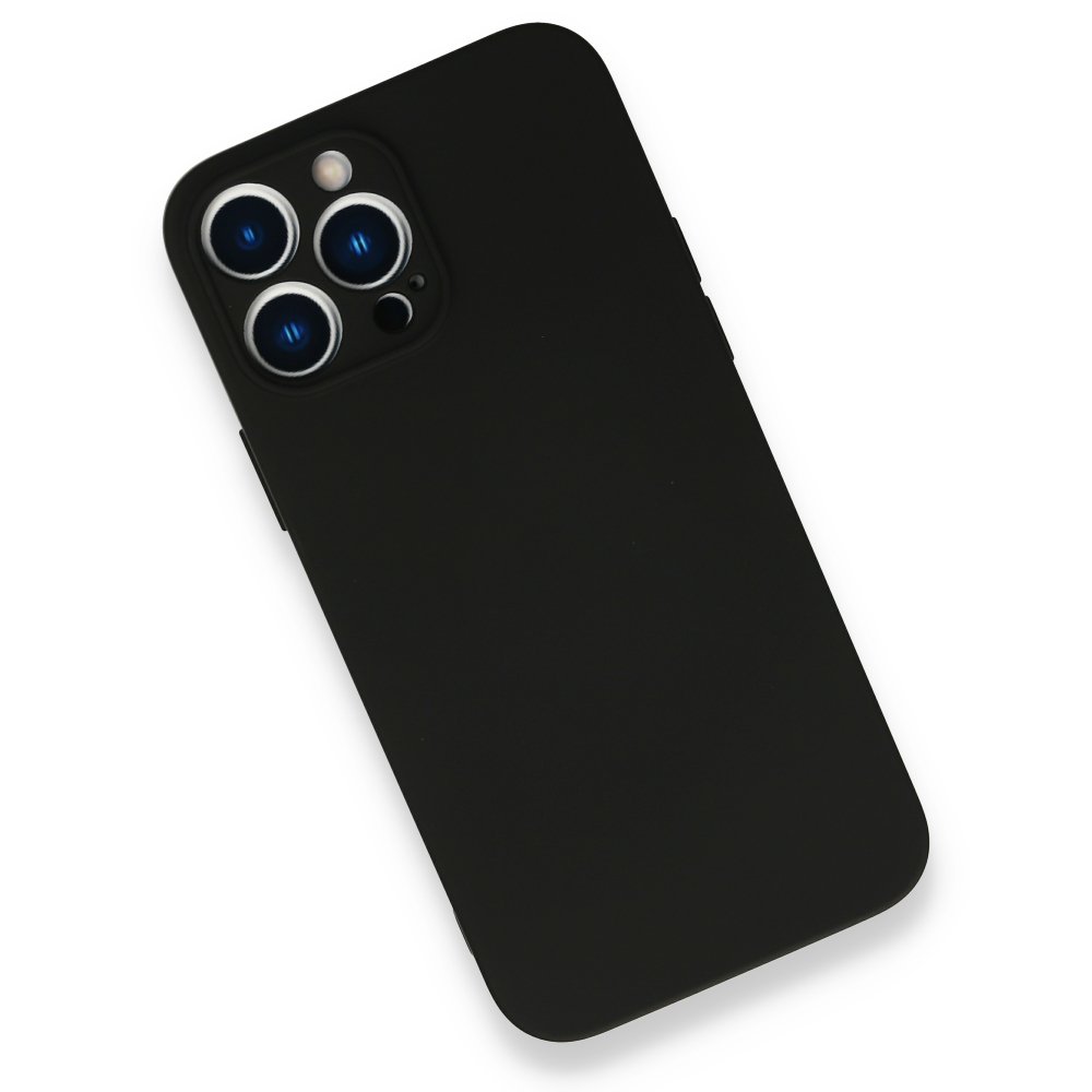 Newface iPhone 13 Pro Kılıf Nano içi Kadife Silikon - Siyah