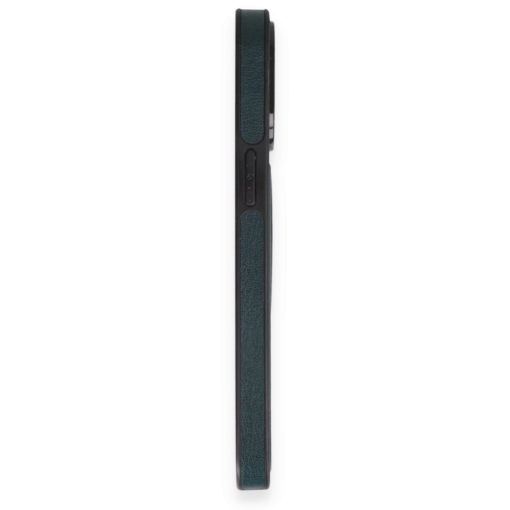 Newface iPhone 13 Pro Kılıf Ozzi Magsafe Deri Kapak - Koyu Yeşil