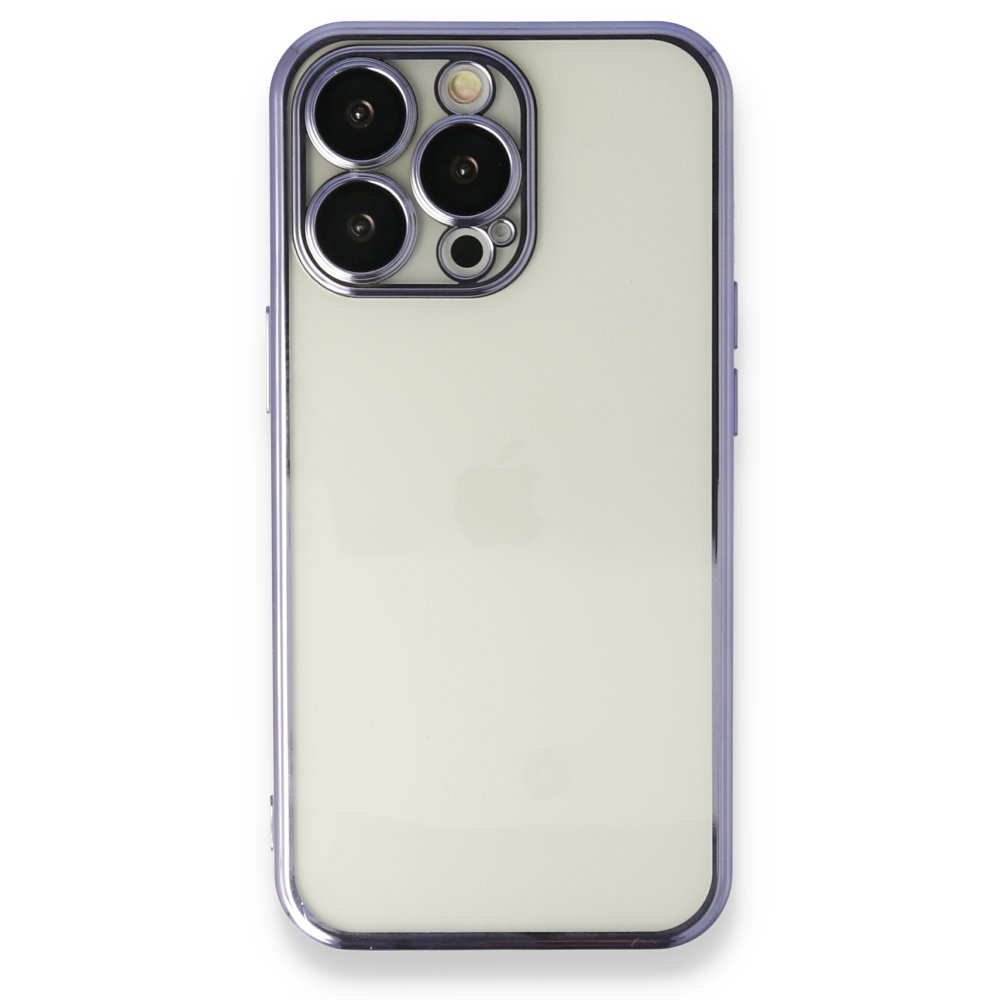 Newface iPhone 13 Pro Kılıf Razer Lensli Silikon - Mor