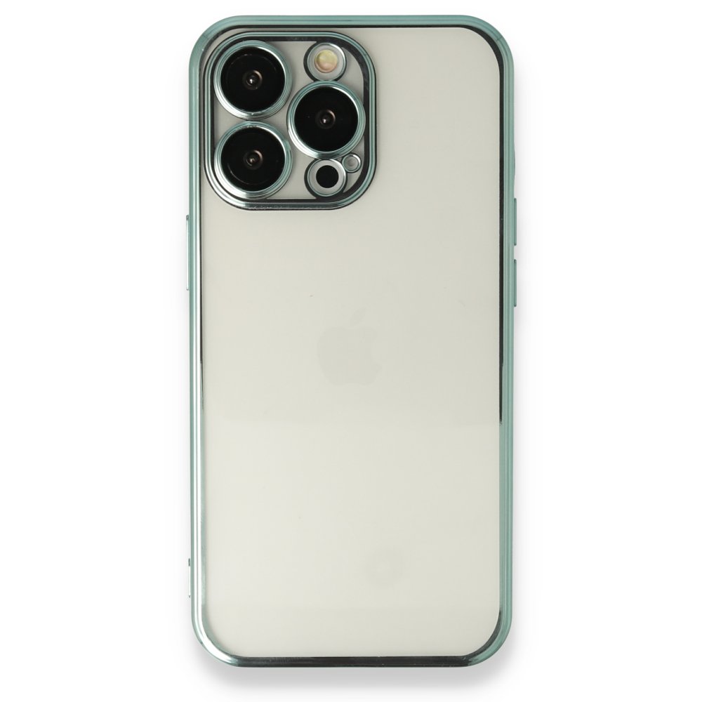 Newface iPhone 13 Pro Kılıf Razer Lensli Silikon - Yeşil