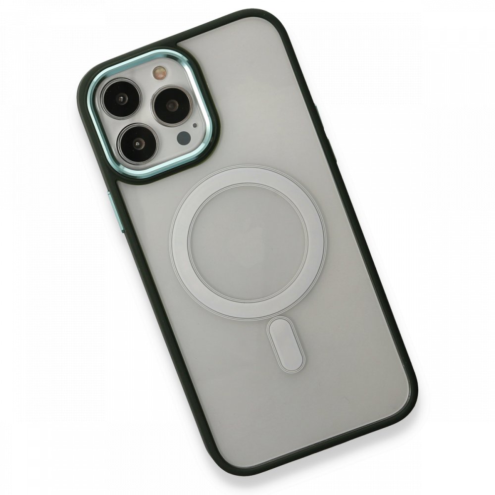 Newface iPhone 13 Pro Kılıf Room Magneticsafe Silikon - Köknar Yeşili