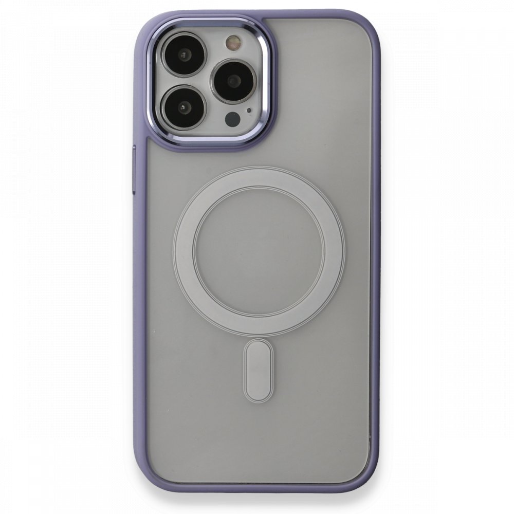 Newface iPhone 13 Pro Kılıf Room Magneticsafe Silikon - Lila