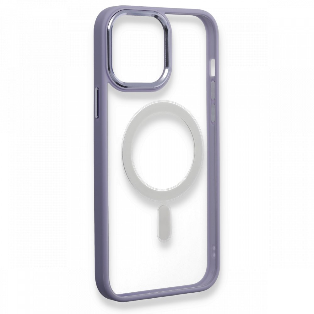 Newface iPhone 13 Pro Kılıf Room Magneticsafe Silikon - Lila